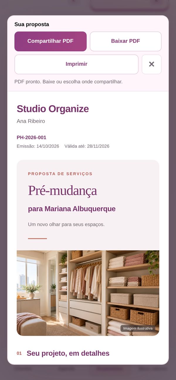 Proposta em PDF gerada pelo PersonalHelp